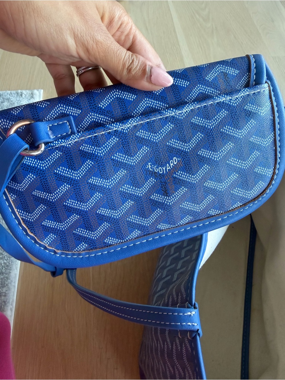 Blue Patterned Tote Bag - Picture 7 of 9